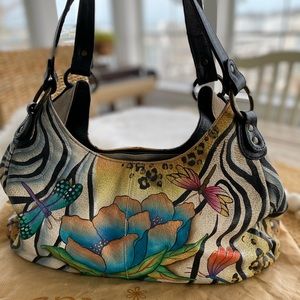 Anuschka Hand Painted Leather Satchel